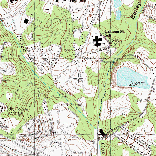 Topographic Map of Woodbridge, SC