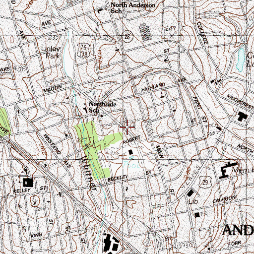Topographic Map of Zion Church of God Holiness, SC