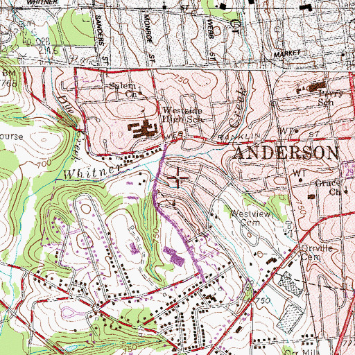 Topographic Map of Zion Pentecostal Holiness Church, SC