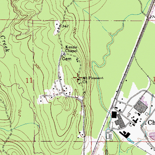 Topographic Map of Mount Pleasant Church, AL