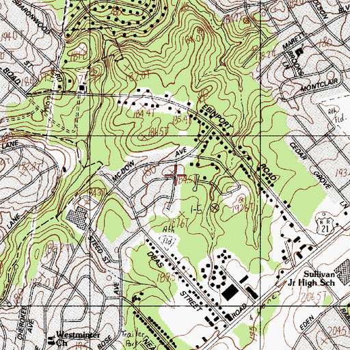 Topographic Map of Avondale Terrace, SC