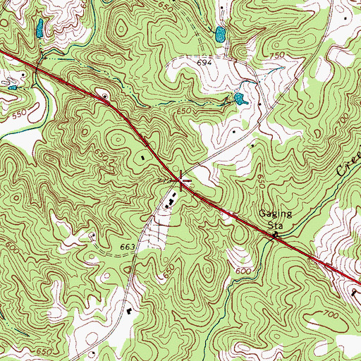 Topographic Map of Beersheba, SC