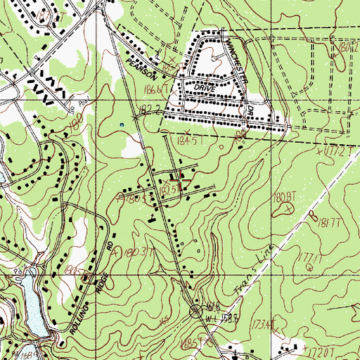 Topographic Map of Belle Meade, SC