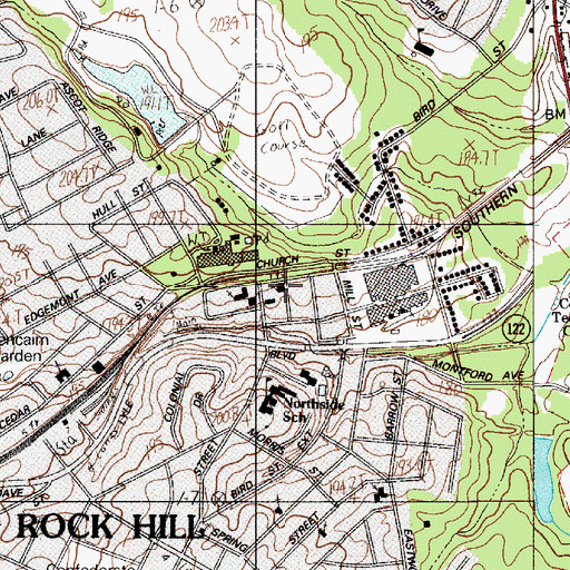 Topographic Map of Bethel United Methodist Church, SC