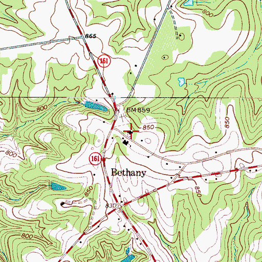 Topographic Map of Bethany Church, SC