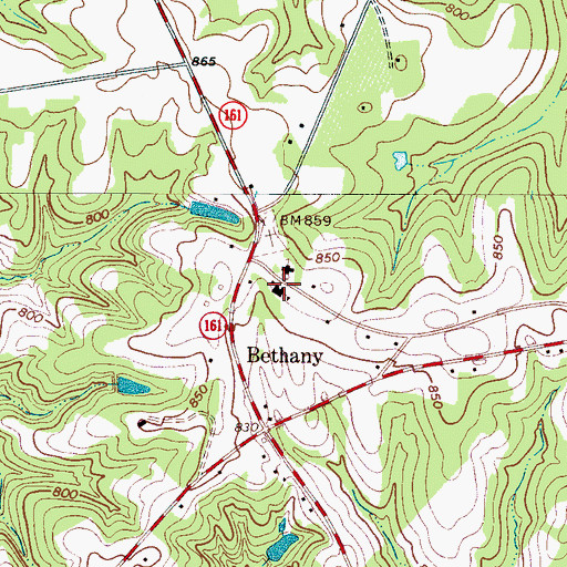 Topographic Map of Bethany Elementary School, SC