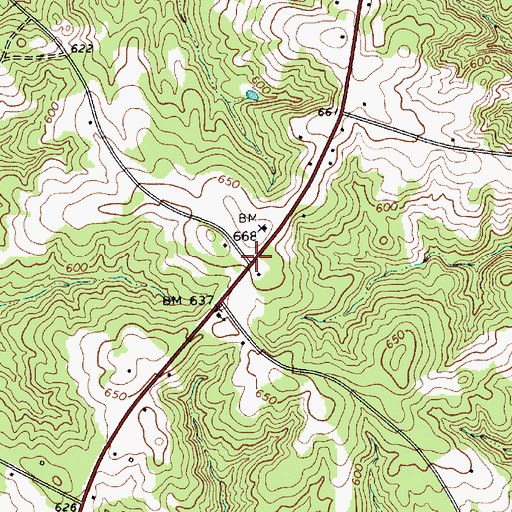 Topographic Map of Blairsville, SC
