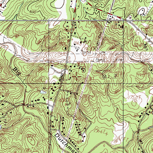 Topographic Map of Brookwood, SC