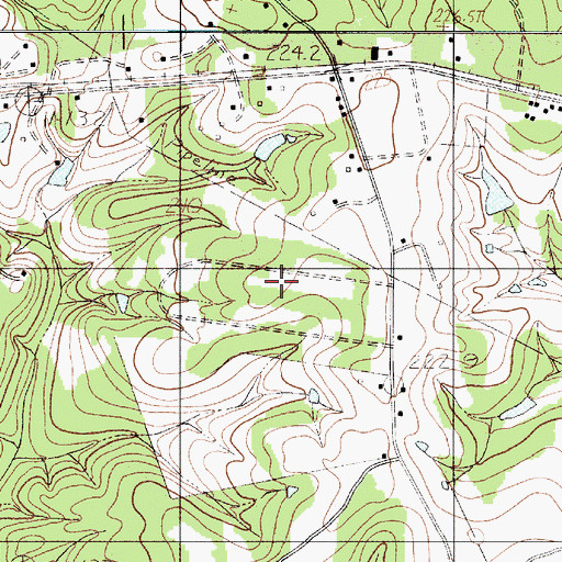 Topographic Map of Carolina Downs Country Club, SC