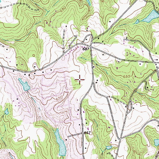 Topographic Map of Carowood, SC