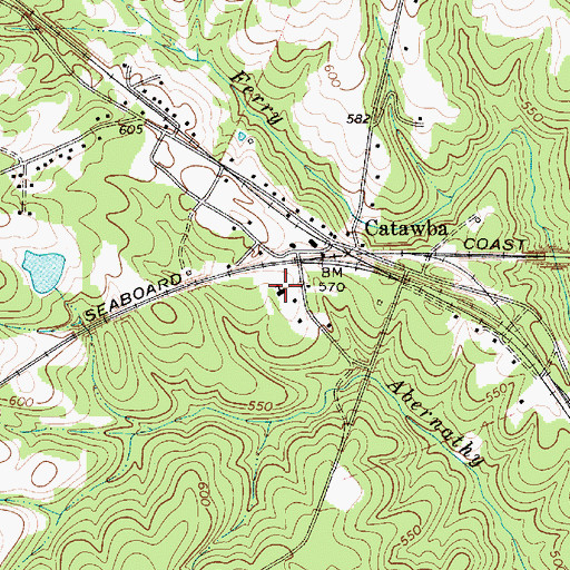 Topographic Map of Catawba Chapel African Methodist Episcopal Zion Church, SC