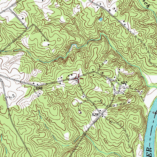 Topographic Map of Catawba Indian School (historical), SC