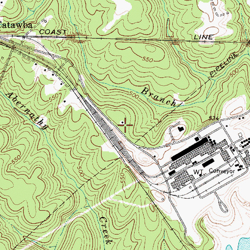 Topographic Map of Catawba School (historical), SC