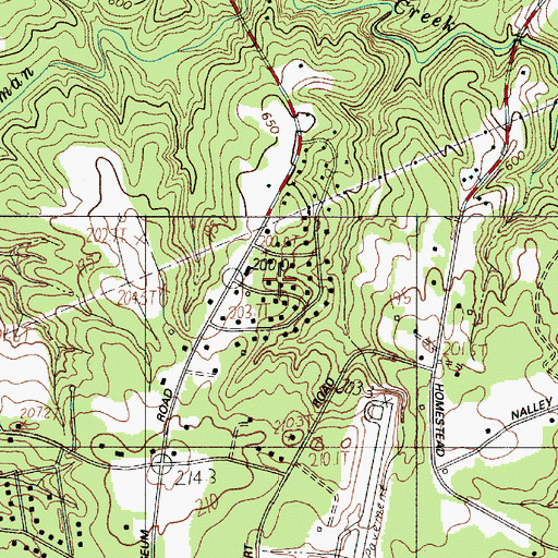 Topographic Map of Cedar Forest Acres, SC