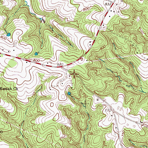 Topographic Map of Center Hill School (historical), SC