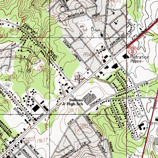 Topographic Map of Cherry Park Centre Shopping Center, SC