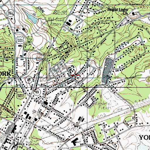 Topographic Map of Church of God, SC