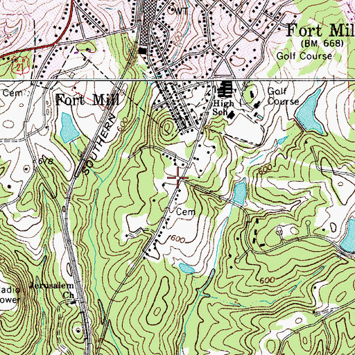 Topographic Map of Church of God (historical), SC