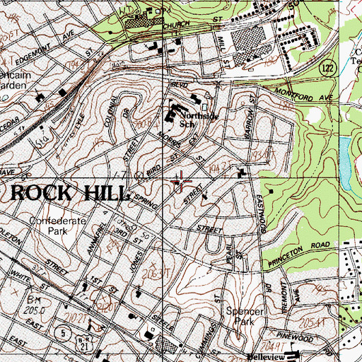 Topographic Map of Church of God of Prophecy, SC