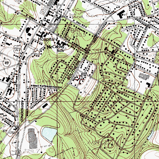 Topographic Map of Church of God of Prophecy, SC