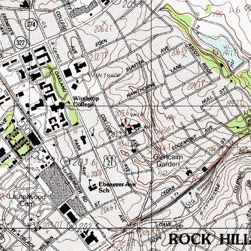 Topographic Map of Church of Our Lady and Saint Philip Neri, SC