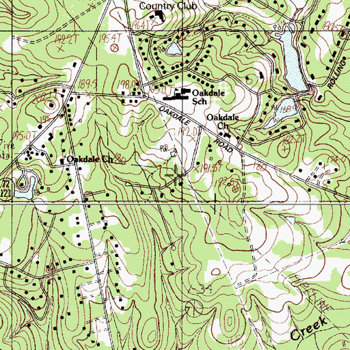 Topographic Map of Clubside Estates, SC