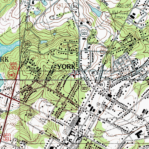 Topographic Map of Divine Savior Catholic Church, SC