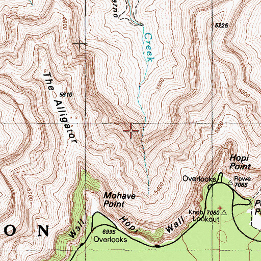 Topographic Map of The Inferno, AZ