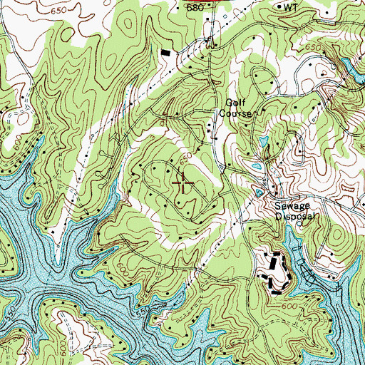 Topographic Map of Fairway Bridge, SC