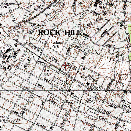 Topographic Map of First Wesleyan Church, SC