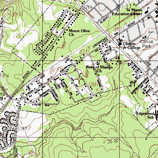 Topographic Map of Flint Hill, SC
