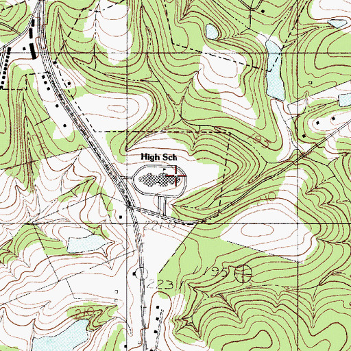 Topographic Map of Floyd D Johnson Vocational Center, SC
