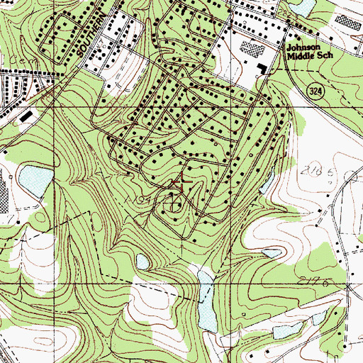 Topographic Map of Forest Hills, SC