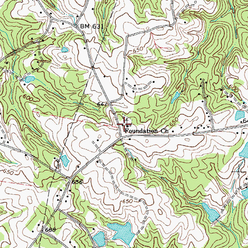 Topographic Map of Foundation School (historical), SC