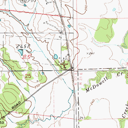 Topographic Map of Mount Pleasant School, AL