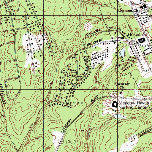 Topographic Map of Greenfield Acres, SC