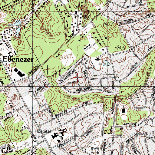Topographic Map of Heatherwood, SC