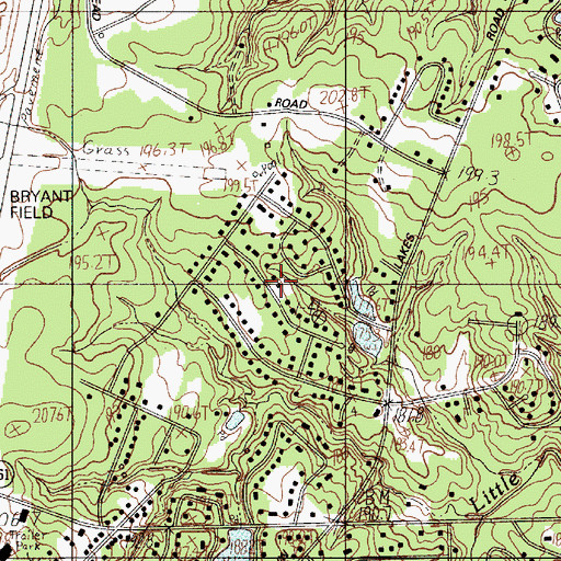 Topographic Map of Kimberly Woods, SC