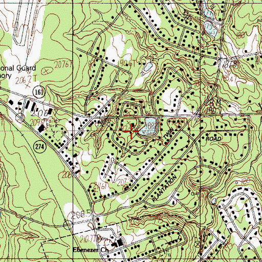 Topographic Map of Lakeview Acres, SC