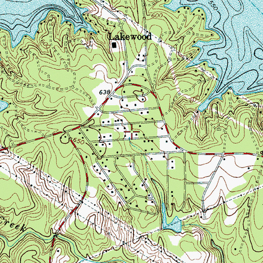 Topographic Map of Lakewood Acres, SC