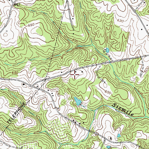 Topographic Map of Leslie Woods, SC