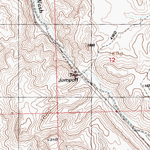 Topographic Map of The Jumpoff, AZ