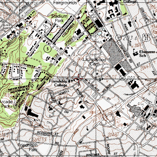 Topographic Map of Mount Prospect Baptist Church, SC