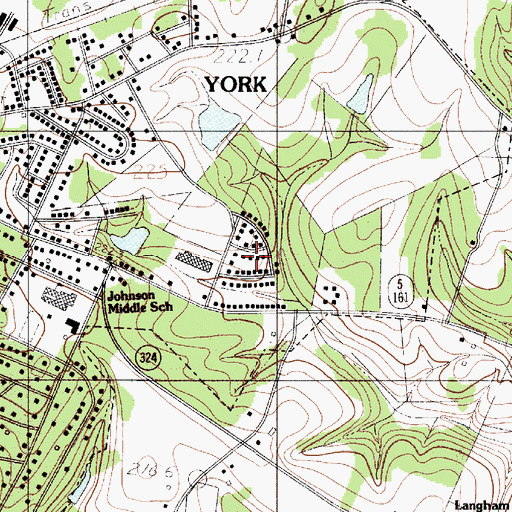 Topographic Map of Musical Heights, SC