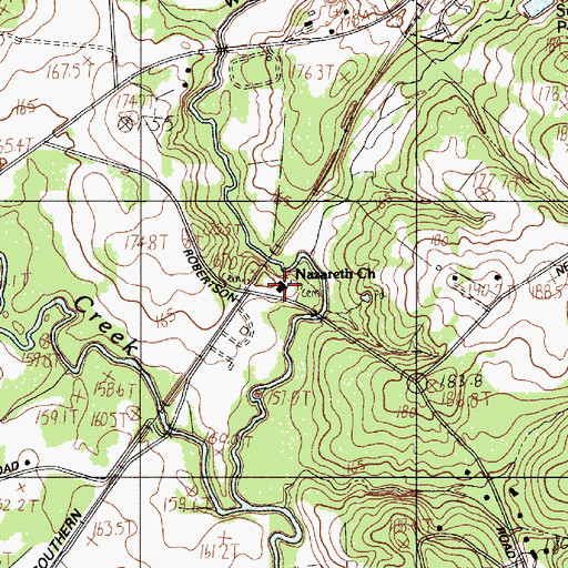 Topographic Map of Nazareth Church, SC