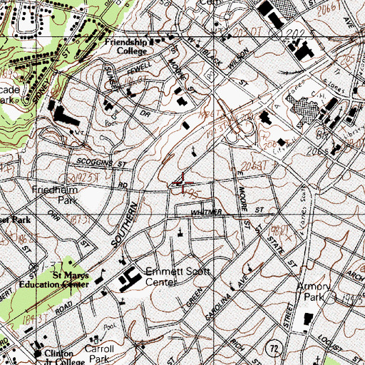 Topographic Map of New Mount Olivet African Methodist Episcopal Zion Church, SC