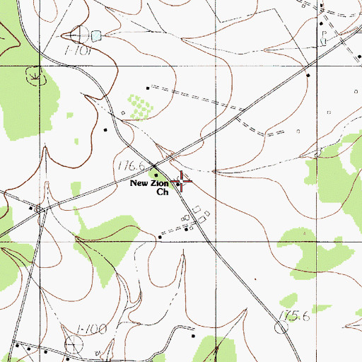 Topographic Map of New Zion Church, SC