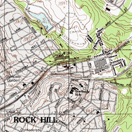 Topographic Map of Northside Baptist Church, SC