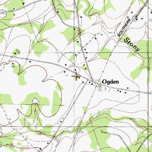 Topographic Map of Ogden Church (historical), SC