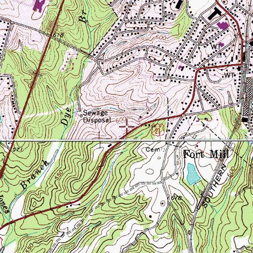 Topographic Map of Old Orchid, SC